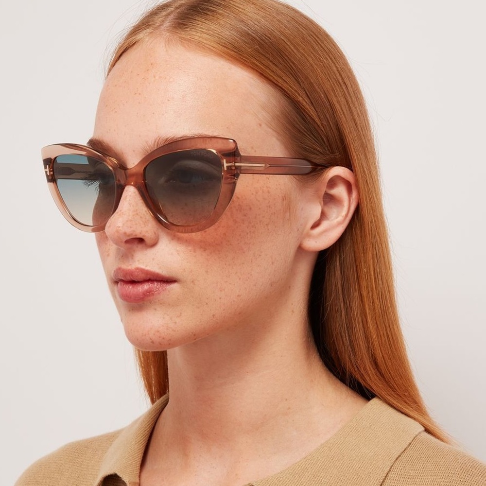 NEW TOM FORD SUNGLASSES WOMEN PINK CAT EYE EYEWEAR TOM FORD